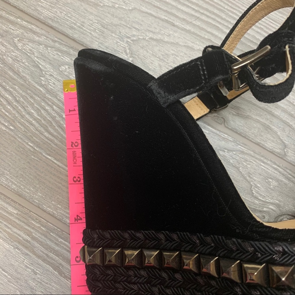 Christian louboutin studded velvet wedges 39 - Picture 10 of 10